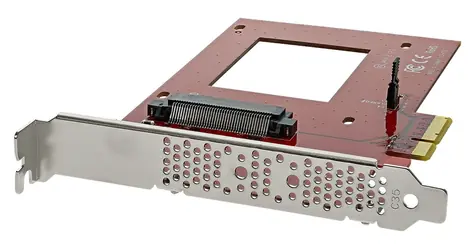 StarTech U.2 SFF-8639 červená / Adaptér / PCIe / pro 2.5" SSD
