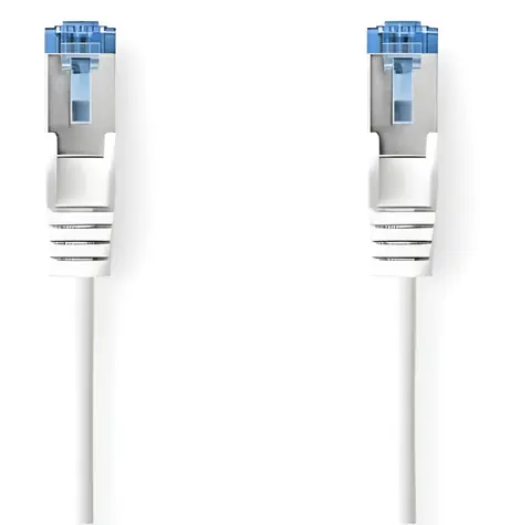 Nedis CAT6a S/FTP bílá / Síťový kabel / RJ45-RJ45 / 0,25 m / Snagless / LSZH