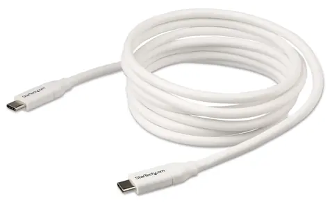 StarTech USB-C bílá / Napájecí kabel / PD 5A / 2m