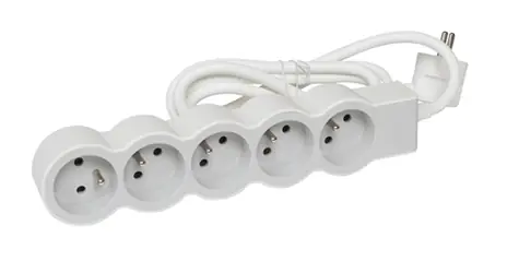 Legrand Prodlužovací kabel Standard bílá/tmavě šedá / Prodlužovací kabel / 5x 2P+T / 1,5 m