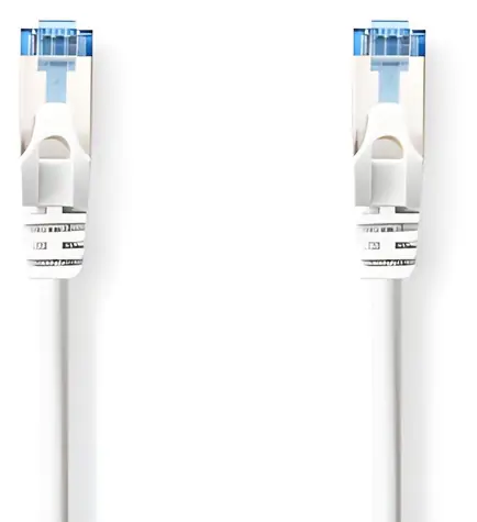 Nedis CAT6a S/FTP 0,5m bílá / Patch kabel / RJ45-RJ45 / Snagless / LSZH