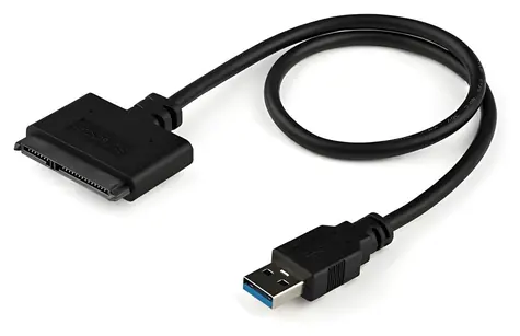 StarTech USB 3.0 - SATA adaptér pro 2.5" HDD/SSD černá / Adaptér / ASMedia ASM1153E / 0,5 m