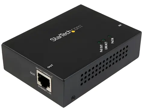 StarTech Gigabit PoE+ extender / Síťový opakovač / IEEE 802.3af/at / dosah 100 m