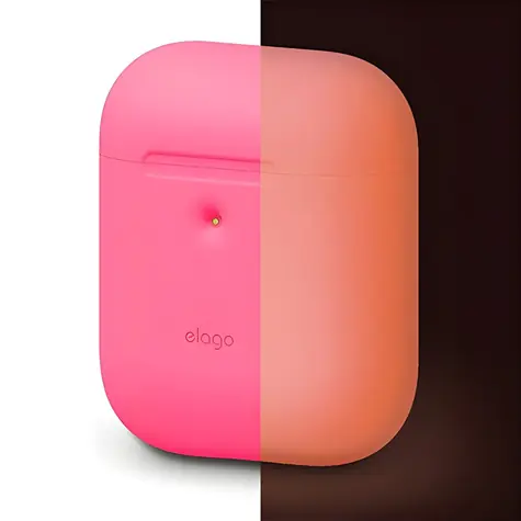 Elago AirPods 2 Silicone Case neonová růžová / Silikonové pouzdro / pro Apple AirPods 2