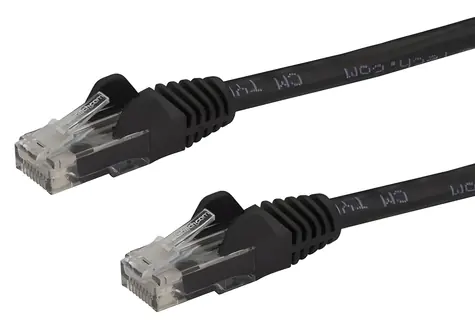 StarTech CAT6 UTP 1 m černá / Patch kabel / RJ-45 / Snagless / PoE