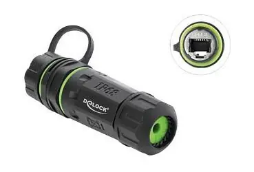 Delock 87176 černá / Kabelová spojka / RJ-12 / M20x1,5mm / IP68