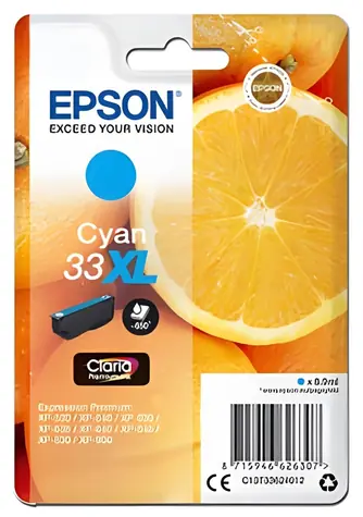 EPSON originální cartridge 33XL / XP-635 / XP-830 / 8.9 ml / azurová