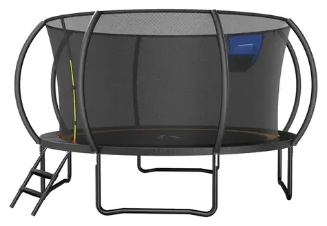 MERACH Trampolína MR-2429B2 / Průměr 3,6 m / Bezpečnostní síť / 72 pružin / Nosnost 150 kg