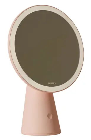 Philips Mirror růžová / Stolní lampička se zrcadlem / USB / 3000-5000K / 60lm