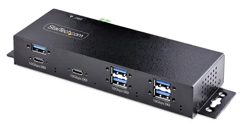 StarTech Průmyslový USB hub / 7 portů / 5x USB-A / 2x USB-C / kovový