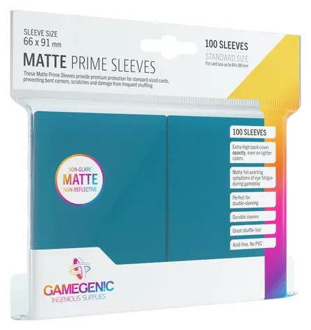 GAMEGENIC Obaly na karty Prime Matte modré / 66x91 mm / 100 ks / Polypropylen