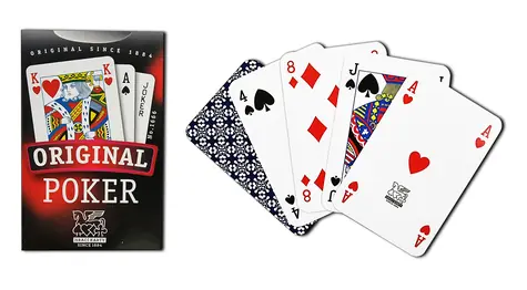 HRACÍ KARTY Poker / Karetní hra / 54 karet / květovaný revers