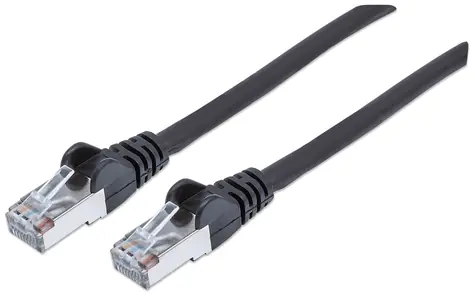 Intellinet patch kabel CAT6 černá / Patch kabel / S/FTP / LSZH / 350 MHz / 1 m