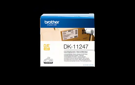 Brother DK-11247 / Originální štítky / černá na bílé / 103 x 164 mm / 180 ks