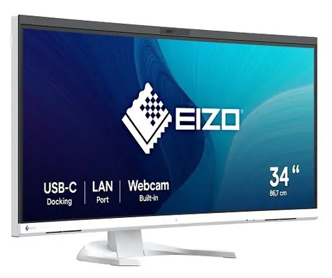 34" Eizo EV3450XC bílá / Monitor / IPS / UWQHD+ / prohnutý / webkamera / USB-C 94W
