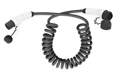 Digitus DK-1P32-S-100 / Nabíjecí kabel / Typ 2 - Typ 2 / spirálový / 10 m / IP55