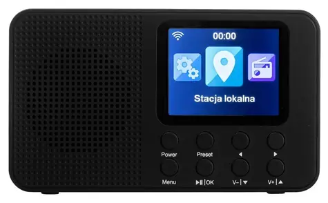 Camry CR 1918 černá / Přenosné rádio / Internetové / Wi-Fi / Bluetooth / 2,4” displej