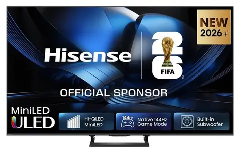 65" Hisense 65U7SE šedá / Televize / Mini LED / 4K UHD / 144Hz / FreeSync Premium / DVB-T2&C&S2