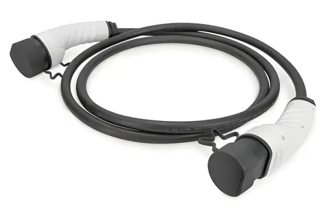 Digitus DK-1P32-050 černá / Nabíjecí kabel / Typ 2 - Typ 2 / 5 m / 32 A / IP55