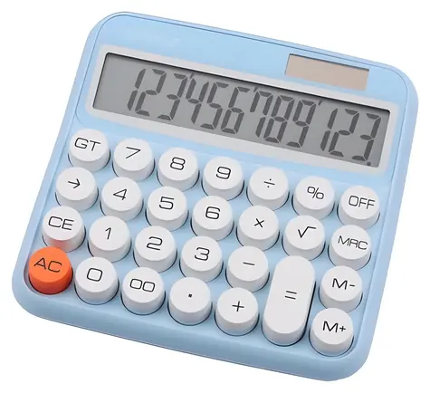 Genie 612B modrá / Kalkulačka / 12místná / LCD displej / Solární a baterie