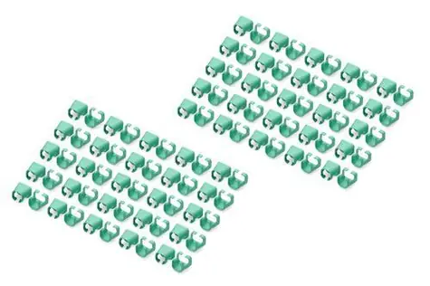 Digitus Barevné klipy pro patch kabely RJ45 zelená / Klip / Cat5e/6 / 100 ks / PVC