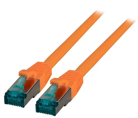 EFB Patch kabel Cat6A S/FTP oranžová / Patch kabel / RJ-45 / 1,5 m / 10 Gigabit Ethernet / LSZH