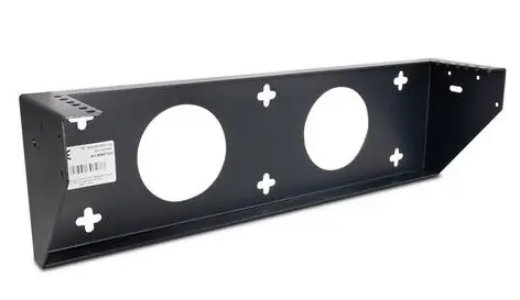 Inter-Tech Nástěnný držák pro 19" rack černá / Konzole / 2U / nosnost 15 kg