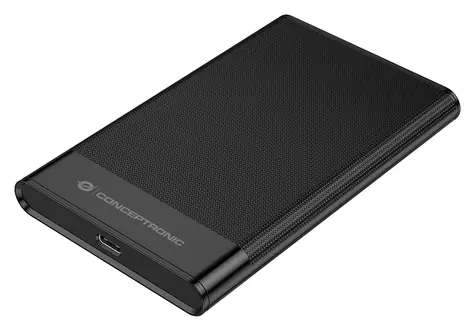 Conceptronic Externí box 2,5" SATA HDD/SSD černá / Externí box / USB-C / USB 3.2 Gen 1 / 6 Gbit/s / UASP
