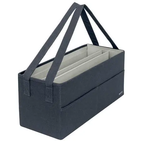 Leitz Fabric textilní úložný box / Úložný box / 46,5x21x20 cm / 3 přihrádky