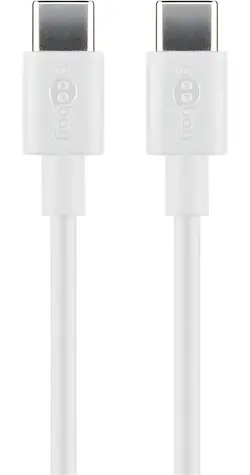 Goobay 66315 bílá / Nabíjecí a synchronizační kabel USB-C / 0,5 m
