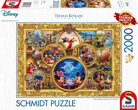 SCHMIDT Puzzle Koláž: Mickey a Minie / 2000 dílků / od 12 let