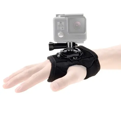 Puluz rukavice s držákem pro akční kameru / Rukavice / 360° otočný úchyt / pro GoPro, DJI Osmo Action