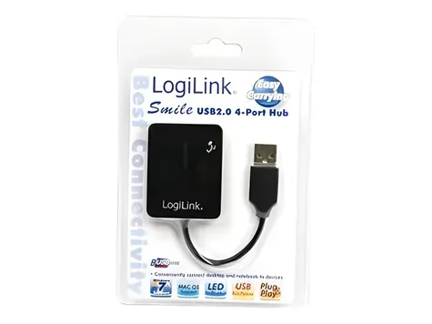 LogiLink UA0139 černá / USB Hub / 4x USB 2.0