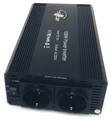 Eurocase MT-MX1500 / Měnič napětí / 12V DC - 230V AC / 1500W / modifikovaná sinusoida