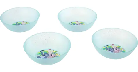 STOR Sada dětských misek Stitch / 4 ks / Plast / Do myčky i mikrovlnky