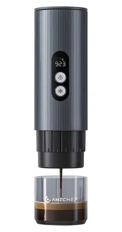 AMZCHEF CE-GC-CP024-BU / Přenosný kávovar / Nespresso / 20 bar / 9000 mAh