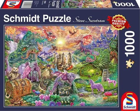 SCHMIDT Puzzle Začarované dračí království / 1000 dílků / od 12 let