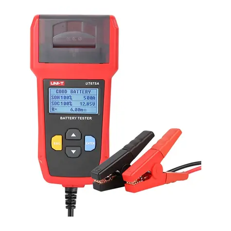 UNI-T UT675A / Tester baterií / 3-250 Ah / AGM, GEL, EFB / vestavěná tiskárna