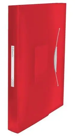 Esselte VIVIDA červená / Aktovka na dokumenty / 6 přihrádek / A4 / PP