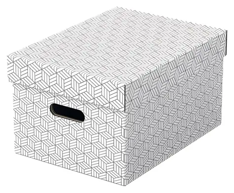 ESSELTE Úložný box Home L bílá / Sada 3 ks / lepenka / 355 × 305 × 510 mm