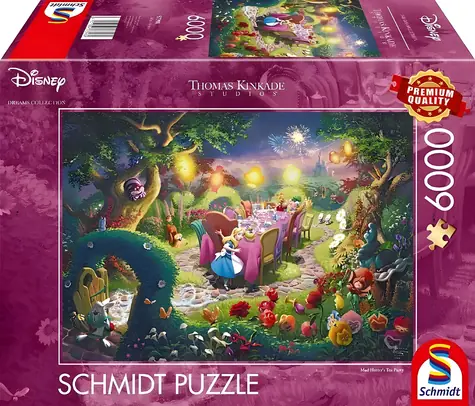 SCHMIDT Puzzle Alenka v říši divů: Čajový dýchánek šíleného kloboučníka / 6000 dílků