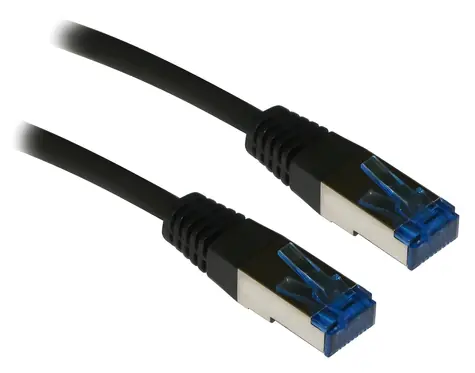 XtendLan SFTP CAT6A 2m černá / Patch kabel / RJ45-RJ45 / 10 Gbit/s