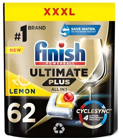 FINISH Ultimate Plus 62 ks lemon / Tablety do myčky