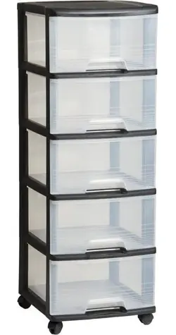 Curver Regál transparentní 5x20 l / Organizér / úložné boxy