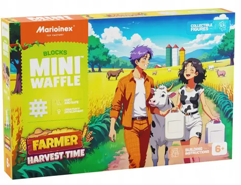 MARIOINEX Stavebnice Waffle Farmer Sklizeň / 102 dílků