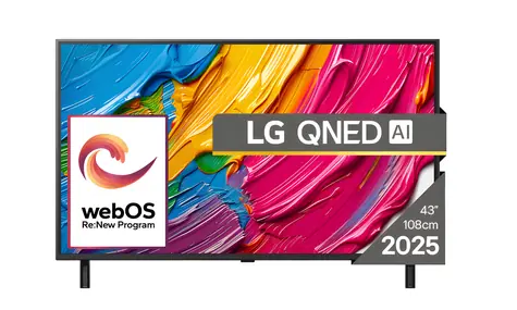 43" LG 43QNED80A3A černá / Televize / 4K UHD / QNED / HDMI / Wi-Fi / WebOS / 20W repro