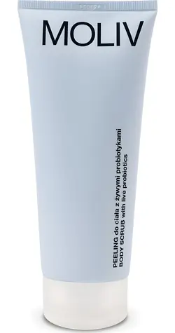 MOLIV Tělový peeling s živými probiotiky / Peeling na tělo / 200 ml