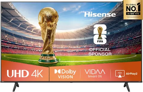 75" Hisense 75A6Q černá / Televize / 4K UHD / Dolby Vision / HDMI / Wi-Fi / Bluetooth