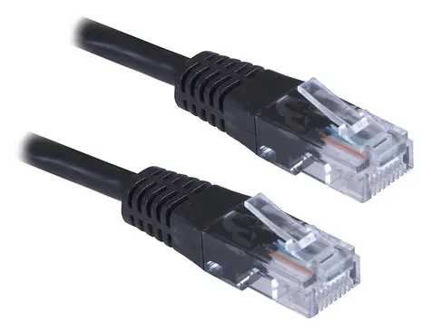 XtendLan UTP CAT5E 1m černá / Patch kabel / RJ45-RJ45