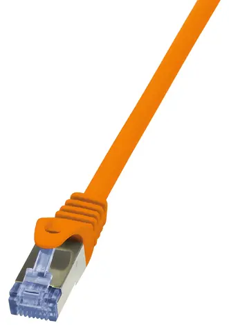 LogiLink Patch kabel Cat6A oranžová / Patch kabel / S/FTP / RJ-45 / 0,5 m
